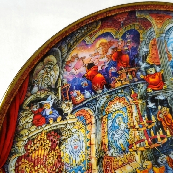 Holy Cats Franklin Mint 8" Porcelain Plate Decor Heirloom Recommendation Limited - Picture 4 of 16